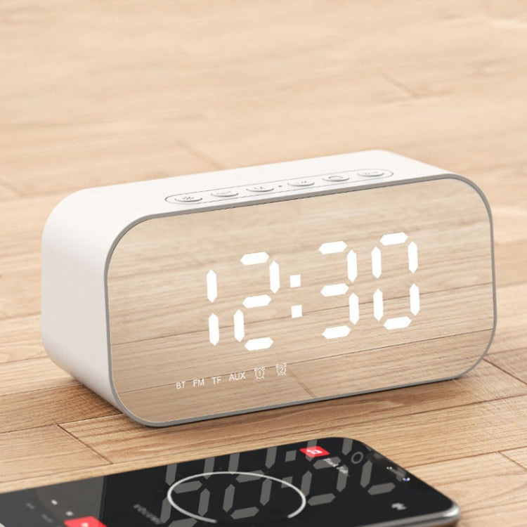 Havit M3 サブウーファー ミニミラー時計 Bluetoothスピーカー、仕様：1200mAh（ブラック）、1200mAh（ホワイト）