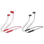 Havit i30 ミニ ネックマウント磁気スポーツBluetoothイヤホン、レッド、ブラック