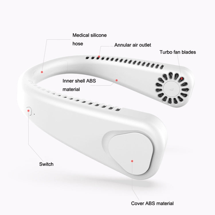 F2 USB屋外用ポータブル首掛け扇風機、ホワイト、ピンク、ブルー、グリーン