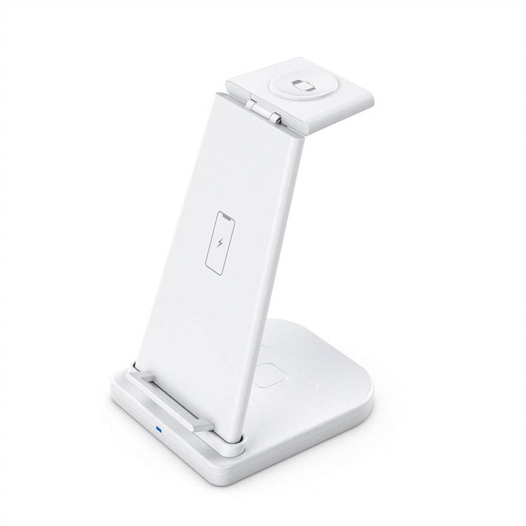 QGeeM QG-WC05 3イン1 ポータブル分離型ワイヤレス充電器、ホワイト、ブラック