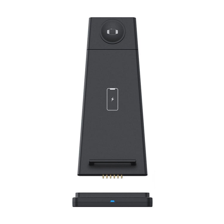 QGeeM QG-WC05 3イン1 ポータブル分離型ワイヤレス充電器、ホワイト、ブラック