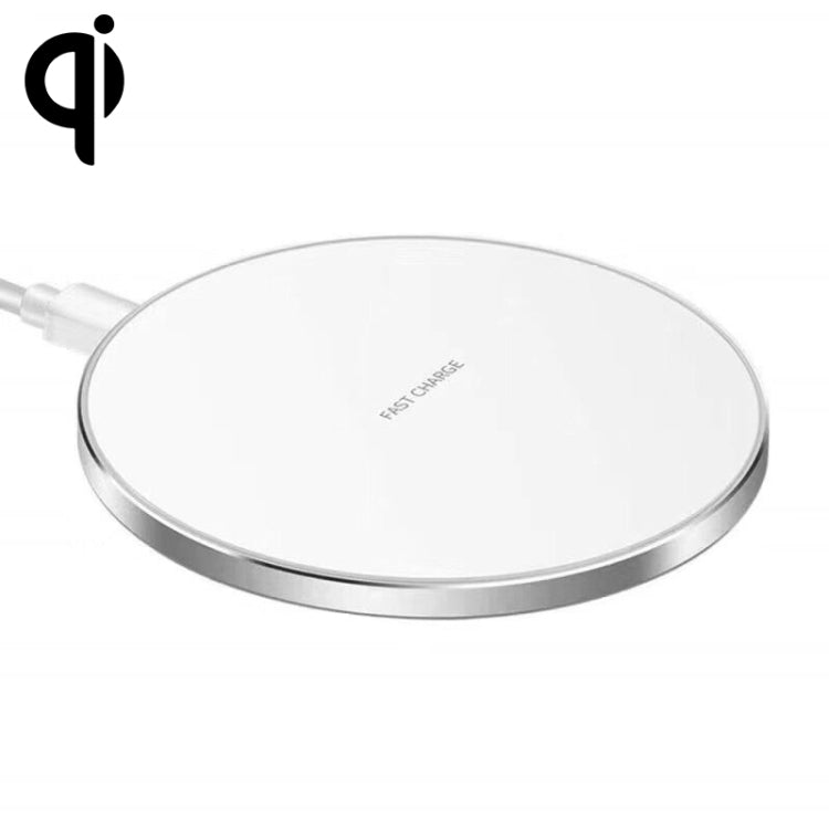 15W 金属丸型ワイヤレス充電器 スマート急速充電、ブラック＋ブラック表面、シルバー＋ホワイト表面、レッド＋ブラック表面、ゴールド＋ホワイト表面、ミラーブラック、ミラーホワイト