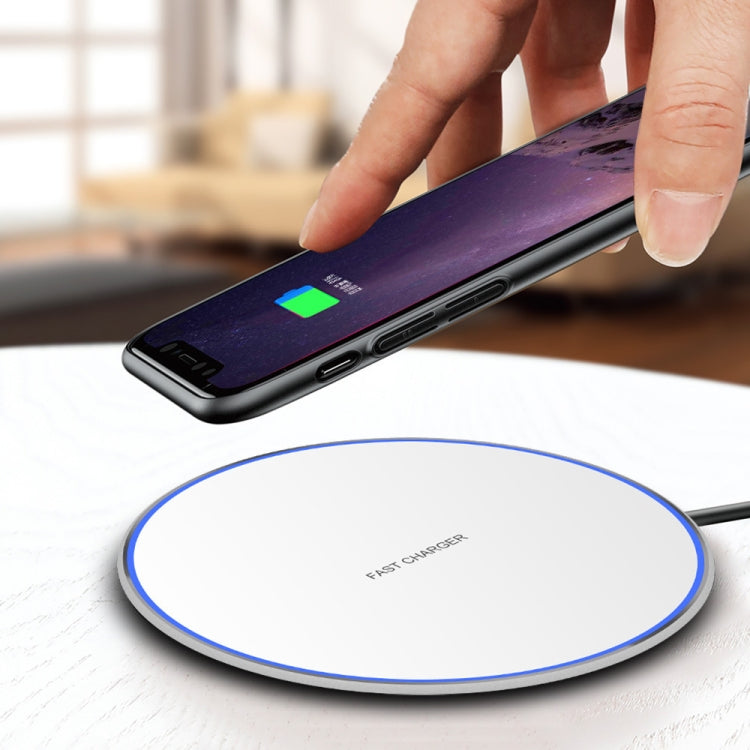 15W 金属丸型ワイヤレス充電器 スマート急速充電、ブラック＋ブラック表面、シルバー＋ホワイト表面、レッド＋ブラック表面、ゴールド＋ホワイト表面、ミラーブラック、ミラーホワイト