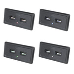 12V24V Route Bus Dual USB Charging Input Car Charger, Blue Light, Green Light, Red Light