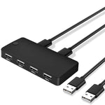 USB 2.0 多機能 2入力4出力ハブ