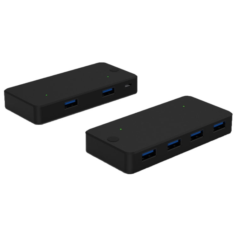 USB 2.0 多機能 2入力4出力ハブ