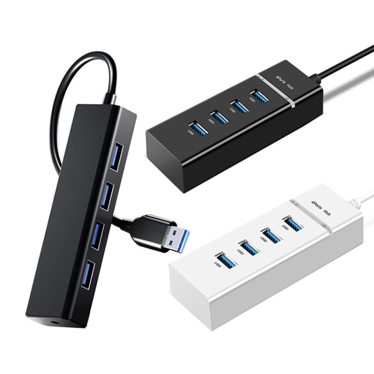 4ポートUSB 2.0ハブ変換器、ケーブル長さ：15cm、スタイル：ライトバーなし、ライトバー付きブラック、ライトバー付きホワイト