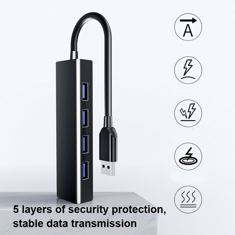 4ポートUSB 2.0ハブ変換器、ケーブル長さ：15cm、スタイル：ライトバーなし、ライトバー付きブラック、ライトバー付きホワイト