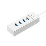 4ポートUSB 2.0ハブ変換器、ケーブル長さ：15cm、スタイル：ライトバーなし、ライトバー付きブラック、ライトバー付きホワイト
