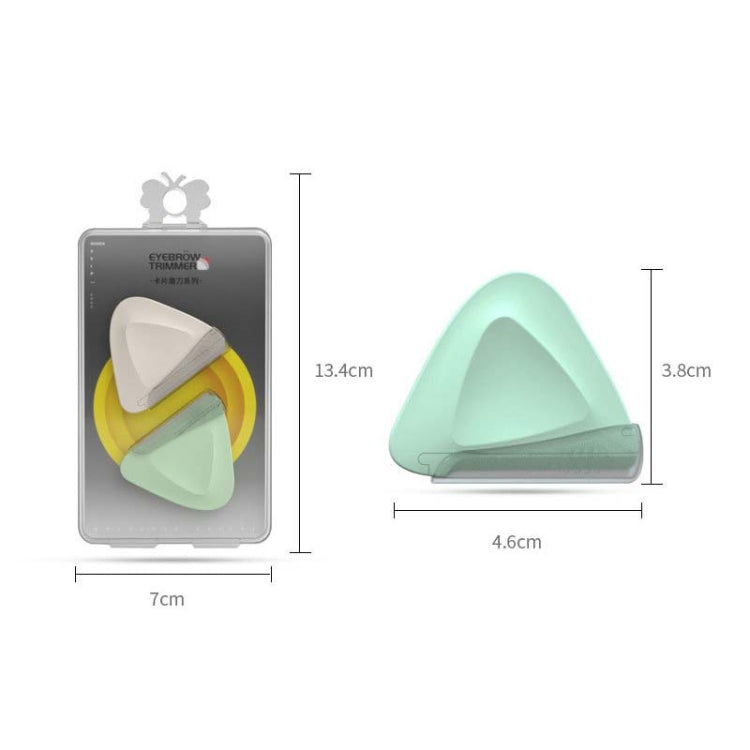 2個入り/箱 小型三角形眉トリマー, 2個 紫＋緑