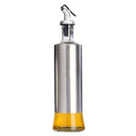 ステンレス製ガラスオイルボトル キッチン用プレス調味料ボトル 200ml、300ml、500ml