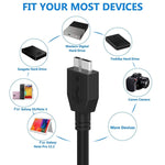 USB 3.0オスからマイクロUSB HDDデータコード 外付けモバイルHDD用、ケーブル長さ：1.8m