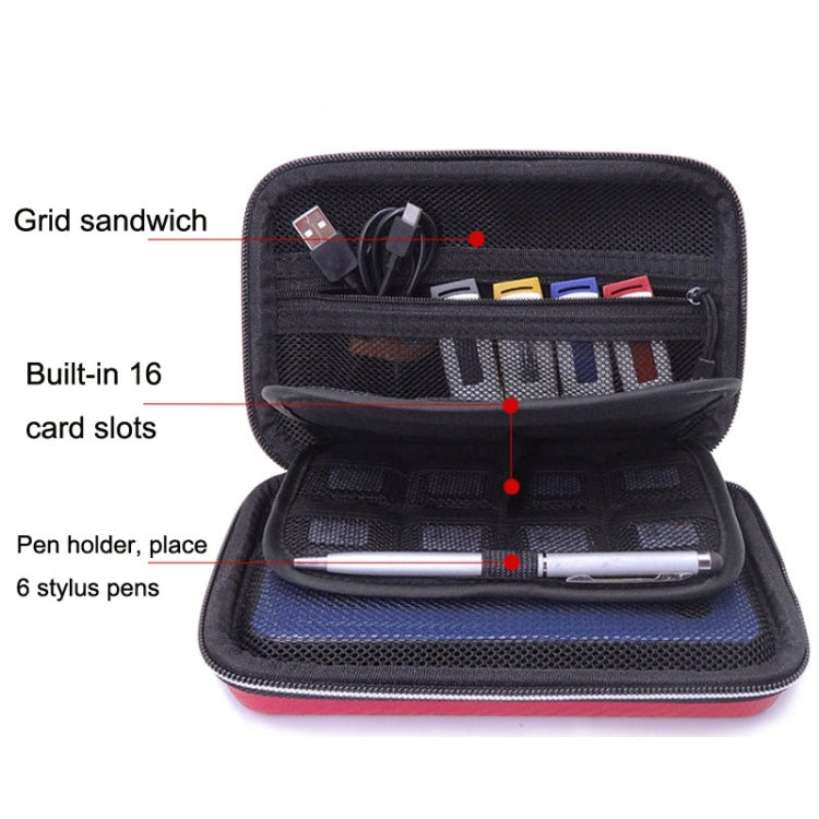 CHKJOK GH1818 EVA保護ゲームコンソールバッグ Nintendo 3DS XL用、GH1818 ブルー、GH1818 レッド