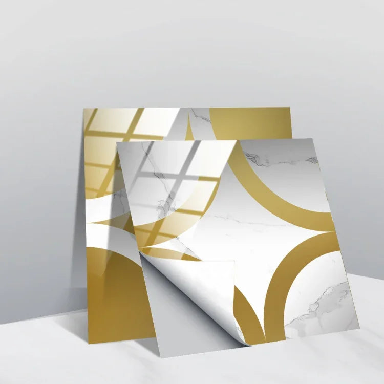 PVC Crystal Covered Film Geometric Pattern Tile Wall Sticker, 20 PCS 20cm