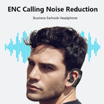 V9S Bluetoothヘッドセット ノイズキャンセリングヘッドホン LEDディスプレイ付き、ブラック片耳、ブルー片耳