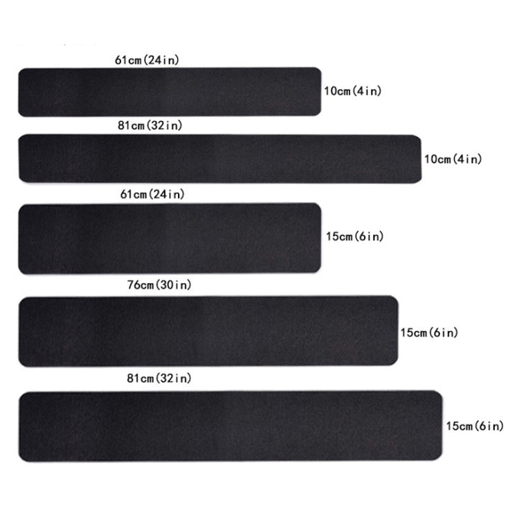 15枚入り PEVAゴム跡がつかないステップ滑り止めテープ、サイズ：10 x 60cm、10 x 81cm、15 x 61cm、15 x 76cm、15 x 81cm