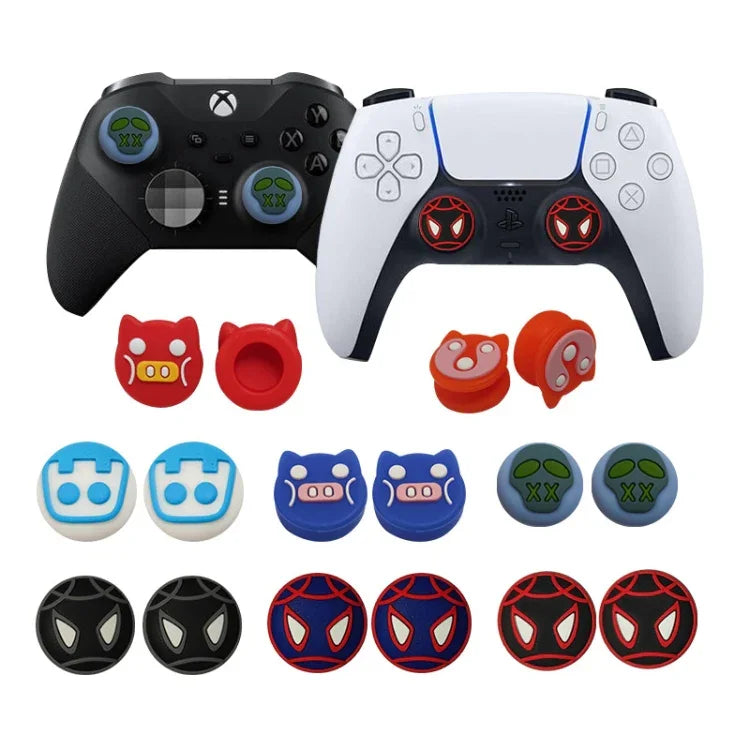 2セット ToyiLuya ロッカー保護キャップ 左右ハンドル用 シリコン滑り止めキャップ PS4/PS5用