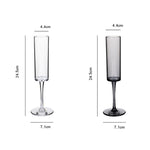 165ml 家庭用アクリルシャンパングラス、ブラック、透明