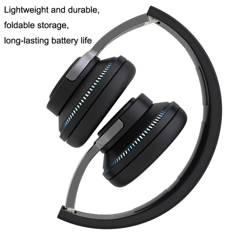 H2 カラフル発光サブウーファー 折りたたみ式伸縮カード ワイヤレス Bluetooth ヘッドセット、ブラック、ブルー、ホワイト、レッド