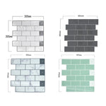 Waterproof and Oilproof 3D Wall Sticker, YJC0071Y, YJC0072Y, YJC0073Y, YJC0074, YJC0093, YJC0094, YJC0095, YJC0096, YJC0097, YJC0098