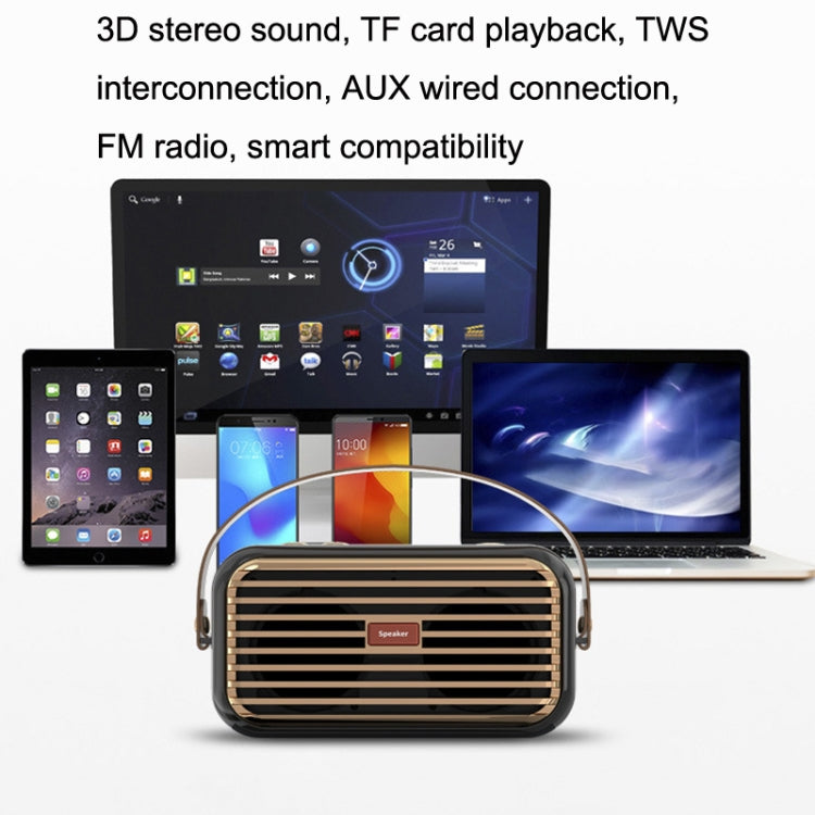 X7 アウトドアポータブルデュアルスピーカー ワイヤレス Bluetooth レトロポータブルスピーカー、ホワイト、ブルー、ブラック、レッド、グリーン