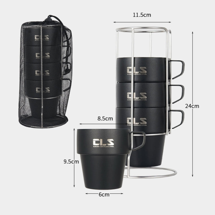 CLS 4-in-1 アウトドア 304ステンレス製 キャンプカップ