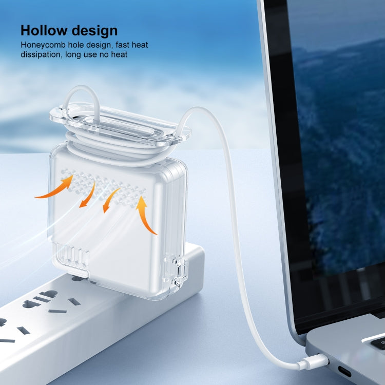 OATSBASF 透明シリコン電源保護ケース iPhone MacBook Pro Air用、20W、30W / 29W、60W / 61W、85W / 87W / 96W