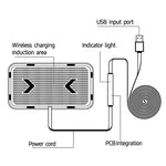 POLMXS C12 Car Anti-Slip Wireless Charger, C12