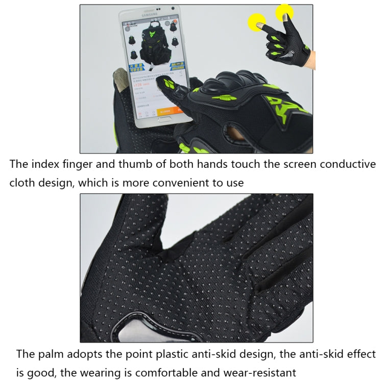 MOTOCENTRIC 13-MC-010タッチスクリーンバイク通気性グローブ、M、XL