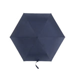 PARACHASE Carbon Fiber Light Portable Small Clever Black Glue Sunscreen Anti-UV Sun Umbrella, Black, Navy, Khaki