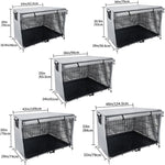 オックスフォード布ペットケージカバー屋外家具防塵防雨日よけカバー、63.5x48x50cm、79x50.8x53cm、94x61x63.5cm、109x74x76cm、124.5x79x84cm