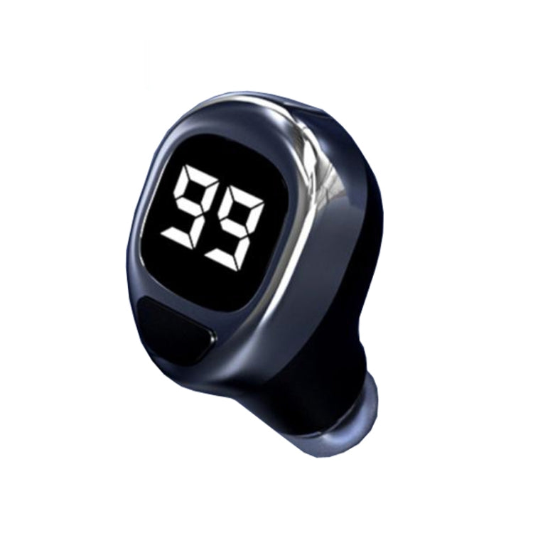 F6 Bluetooth ヘッドセット ミニインビジブルイヤー ビジネスデジタルディスプレイイヤホン、F6 ブラック、F6 ホワイト