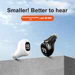 F6 Bluetooth ヘッドセット ミニインビジブルイヤー ビジネスデジタルディスプレイイヤホン、F6 ブラック、F6 ホワイト