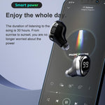 F6 Bluetooth ヘッドセット ミニインビジブルイヤー ビジネスデジタルディスプレイイヤホン、F6 ブラック、F6 ホワイト