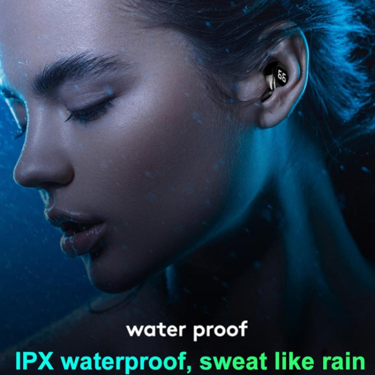F6 Bluetooth ヘッドセット ミニインビジブルイヤー ビジネスデジタルディスプレイイヤホン、F6 ブラック、F6 ホワイト