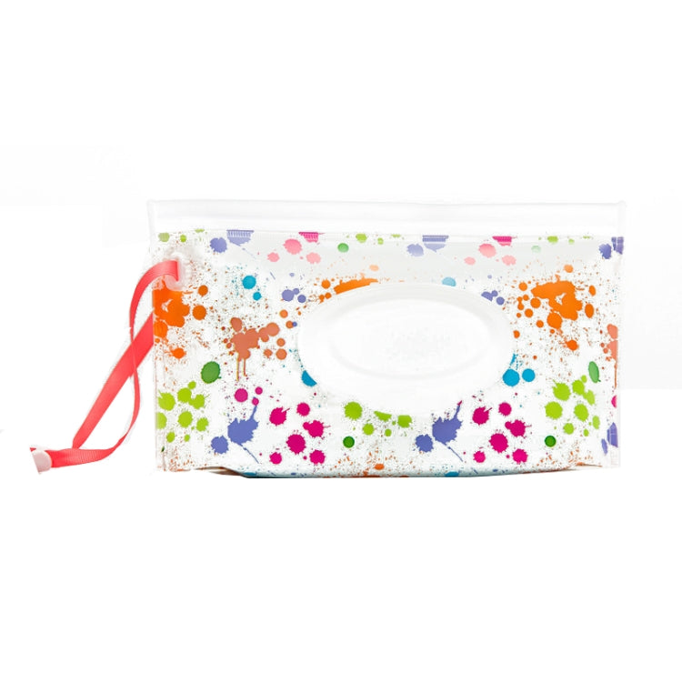 ベビーEVAウェットワイプバッグ携帯用フリップ取り外し可能衛生ウェットワイプバッグ、サボテン、赤い花、羽、三角、王冠、貝殻、スタイル3、ドット、黒と灰色のストライプ、浮遊物、ギア、猫の爪、幾何学模様、宇宙、クジラ、オレンジ宇宙、大きな丸いバ...