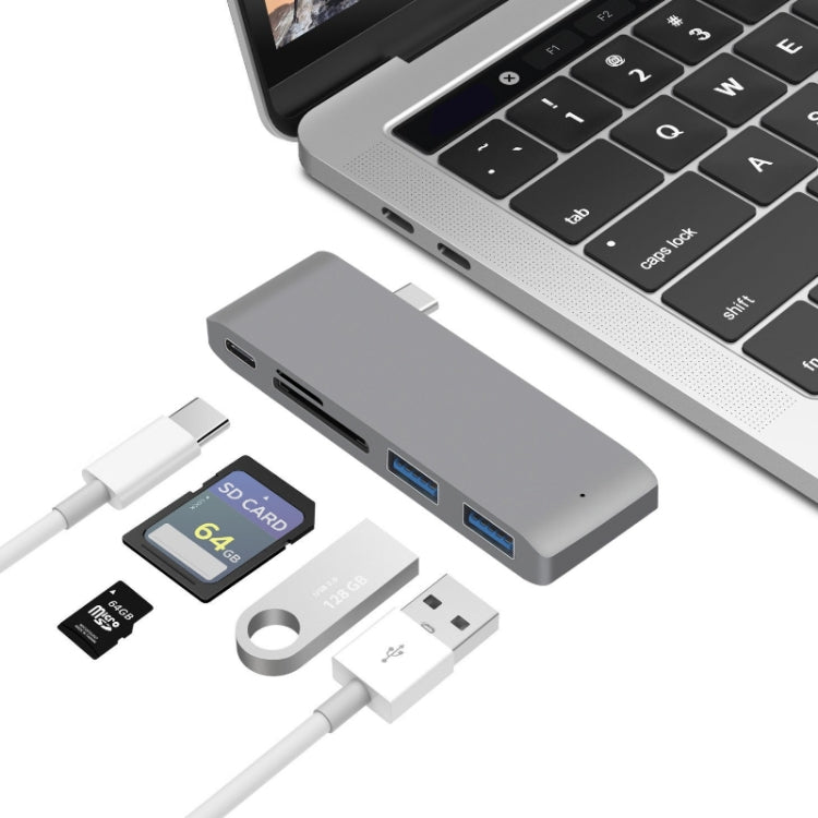 USB-CからHDMIスプリッタードッキングステーションカードリーダー、仕様：5in1グレー、5in1シルバー、6in1グレー、6in1シルバー