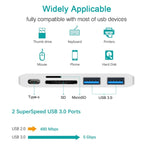 USB-CからHDMIスプリッタードッキングステーションカードリーダー、仕様：5in1グレー、5in1シルバー、6in1グレー、6in1シルバー