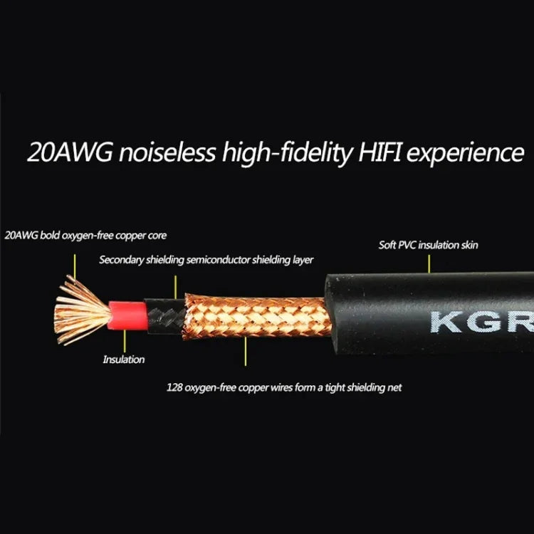 KGR ギターケーブル キーボード ドラム オーディオケーブル、1m、3m、6m、10m
