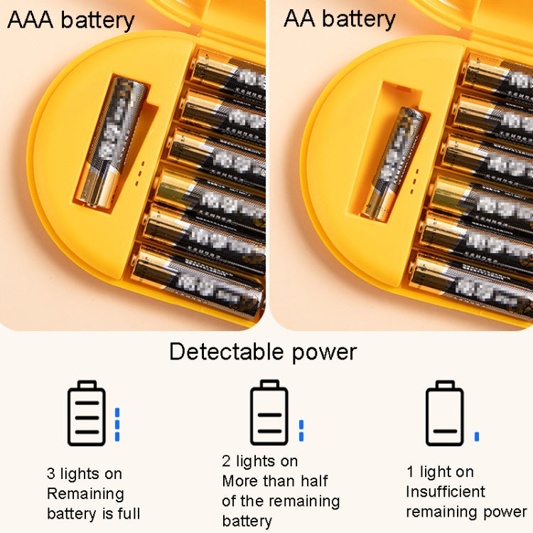 家庭用電池収納ボックスデータケーブル充電器収納オーガナイザーボックス、青単層、灰白二層