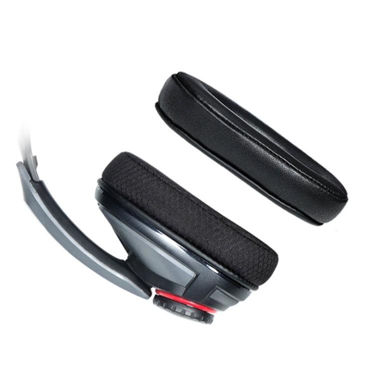 2個セット ヘッドホンスリーブカバー Sennheiser GSP300 GSP370 GSP350 用、スタイル：プロテインスキン、ラムレザー、ブラックヘッドビーム、レッドヘッドビーム、ブルーヘッドビーム、メッシュクロス