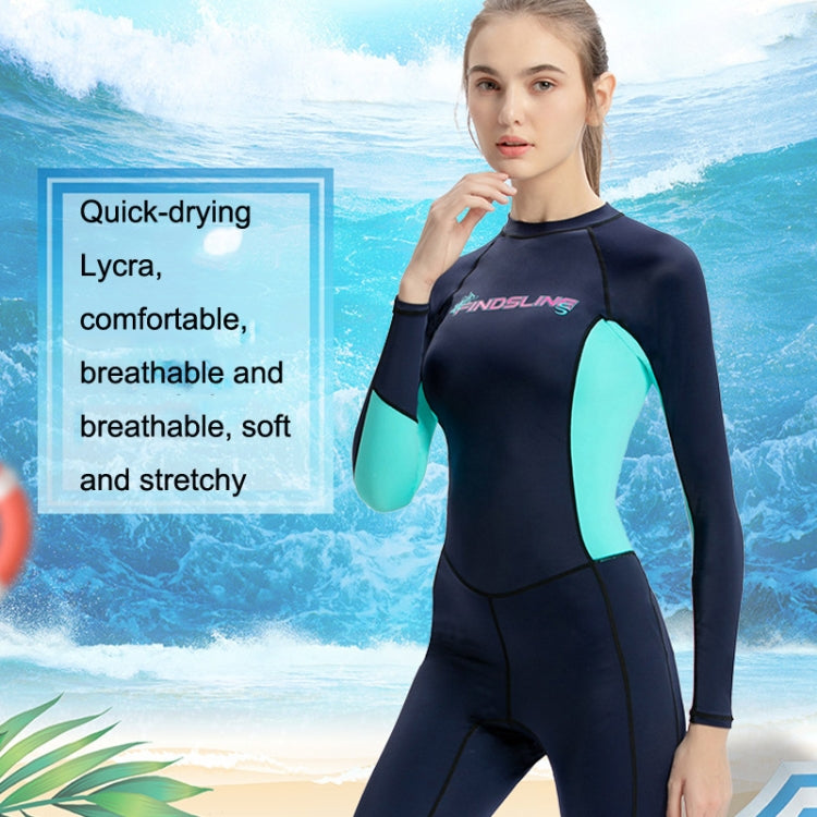 FINDSLINE ライクラダイビングクロス 女性用薄手速乾防水全身日焼け防止ウェットスーツ、XS、S、M、L、XL