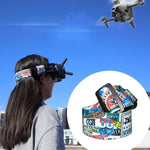 DJI FPV Goggles V2用 フライトビデオグラス グラフィティカラー ヘッドバンド固定ストラップ、ストラップ、ストラップ＋電源ケーブル、ストラップ＋電源ケーブル＋パッド