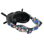 DJI FPV Goggles V2用 フライトビデオグラス グラフィティカラー ヘッドバンド固定ストラップ、ストラップ、ストラップ＋電源ケーブル、ストラップ＋電源ケーブル＋パッド