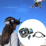 DJI FPV Goggles V2用 フライトビデオグラス グラフィティカラー ヘッドバンド固定ストラップ、ストラップ、ストラップ＋電源ケーブル、ストラップ＋電源ケーブル＋パッド