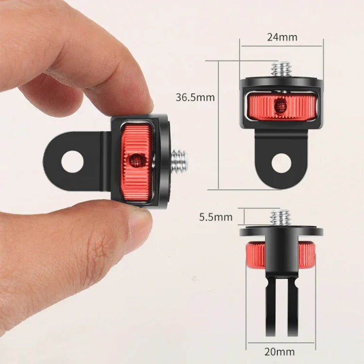 1/4インチネジ変換トライポッドアダプター GoPro 10 9 8 7 / Eken / Insta360 One X R用
