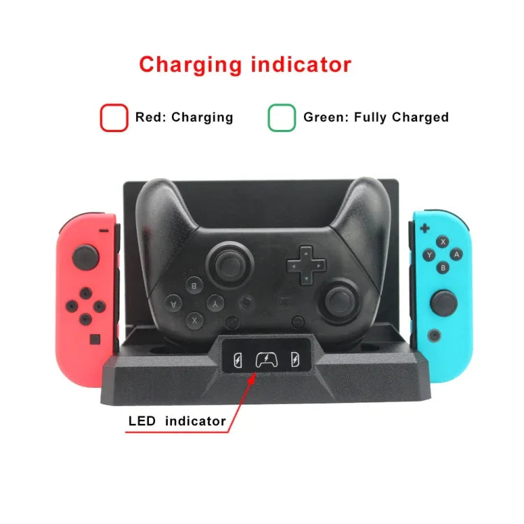 多機能ゲームコンソールハンドル 充電ベース 収納ブラケット Nintendo Switch用, S053