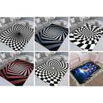 3D立体長方形ビジュアル幾何学リビングルームカーペット 40x60cm、50x80cm、60x90cm、80x120cm、80x160cm、120x160cm、140x200cm
