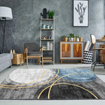 モダン抽象幾何学リビングルームラグ コーヒーテーブルクッション, 80x200cm, 120x160cm