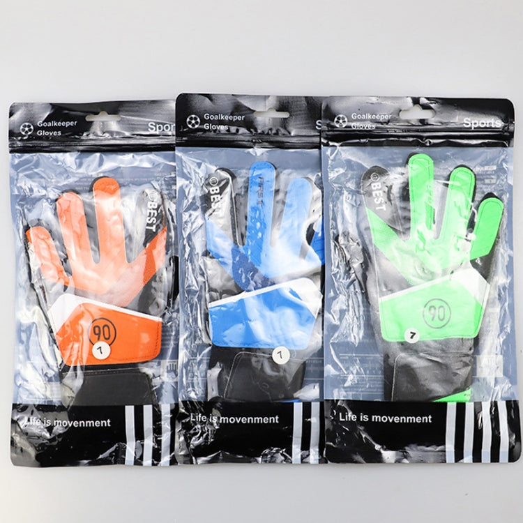 子供用サッカーゴールキーパーグローブラテックス衝突防止ゴールキーパーグローブ、5、6、7